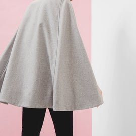 Aillaa Wool Wrap Over Cape