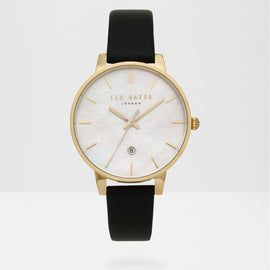 Lurisia Pearl Face Leather Strap Watch