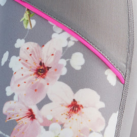 Myuni Oriental Blossom Mesh Panel Leggings